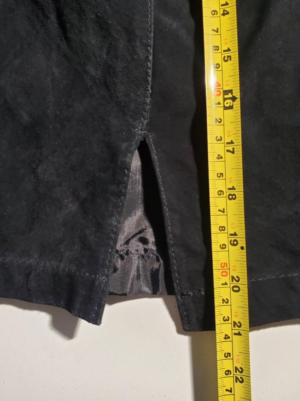 FoxRun Vintage 80s black suede skirt sz 9 - Picture 13 of 16